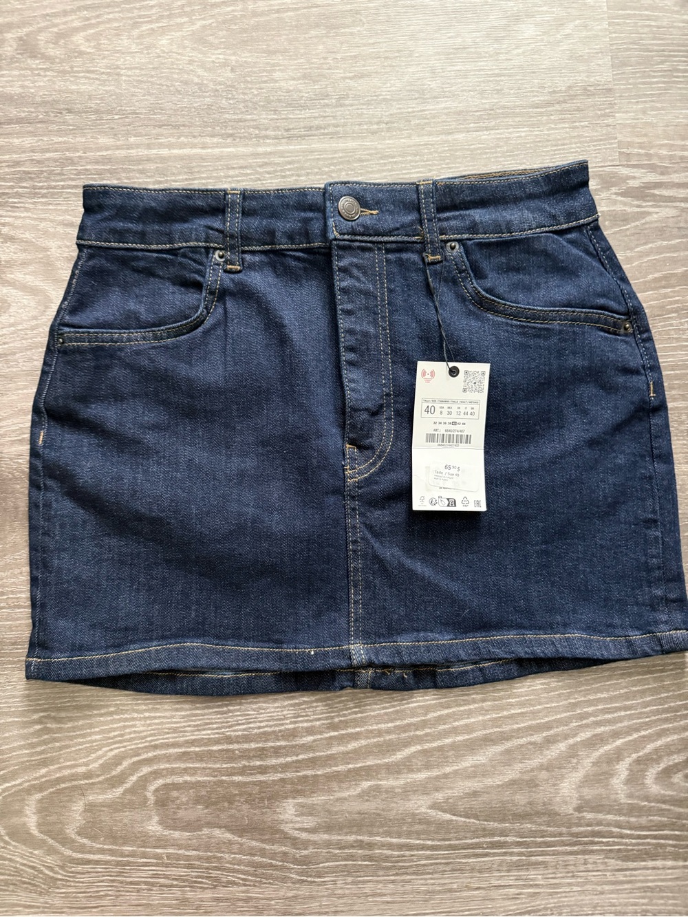 Zara Dark Blue Denim Mini Skirt